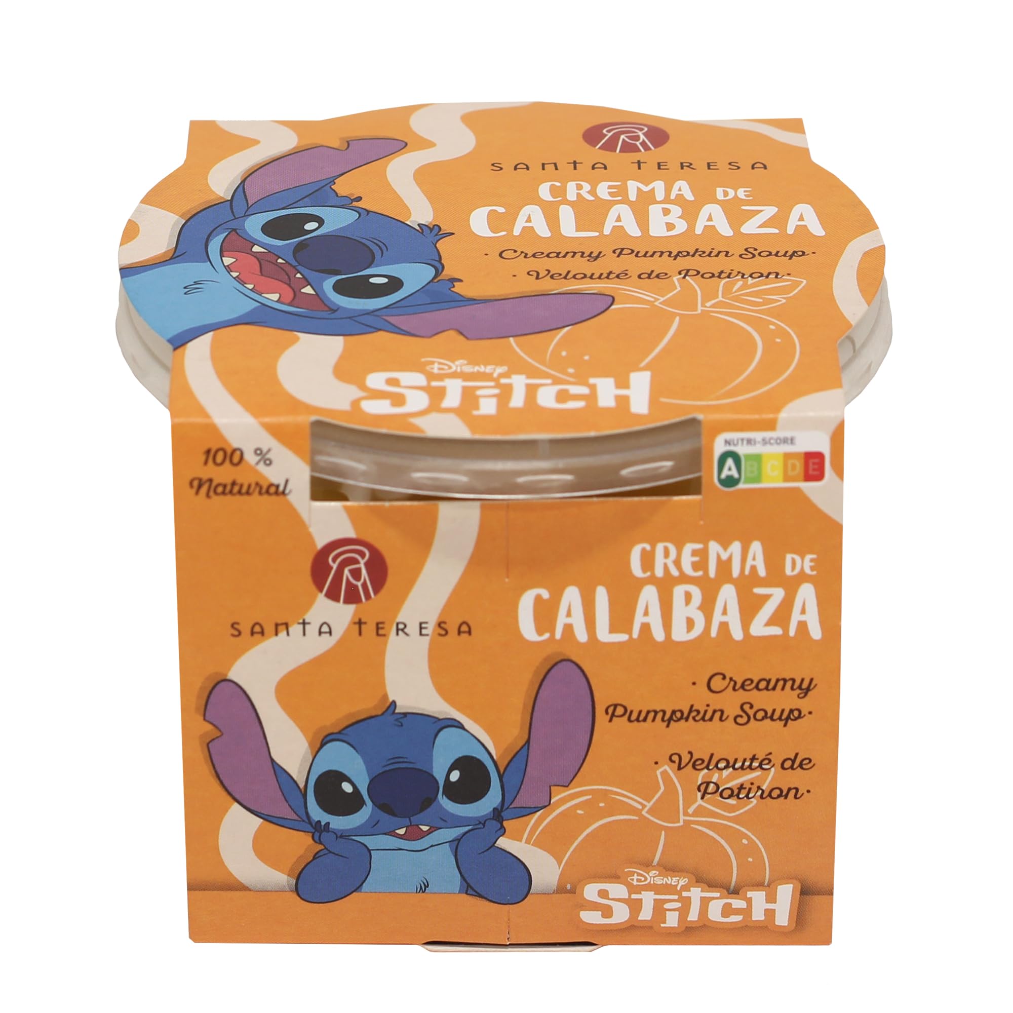 Santa Teresa - Pack Disney + Tote Bag Stitch. Pack de 4 Cremas de Verduras, Gazpacho Suave, Membrillo Sin Azúcar en Lonchas y Tote Bag Stitch.