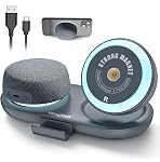 Dual Bluetooth Speaker Set with Magnetic Base and Phone Holder - TWS Stereo Sound, 10H Playtime, RGB Music Sync Lights - Wireless Bluetooth 5.4 Speaker (Black)