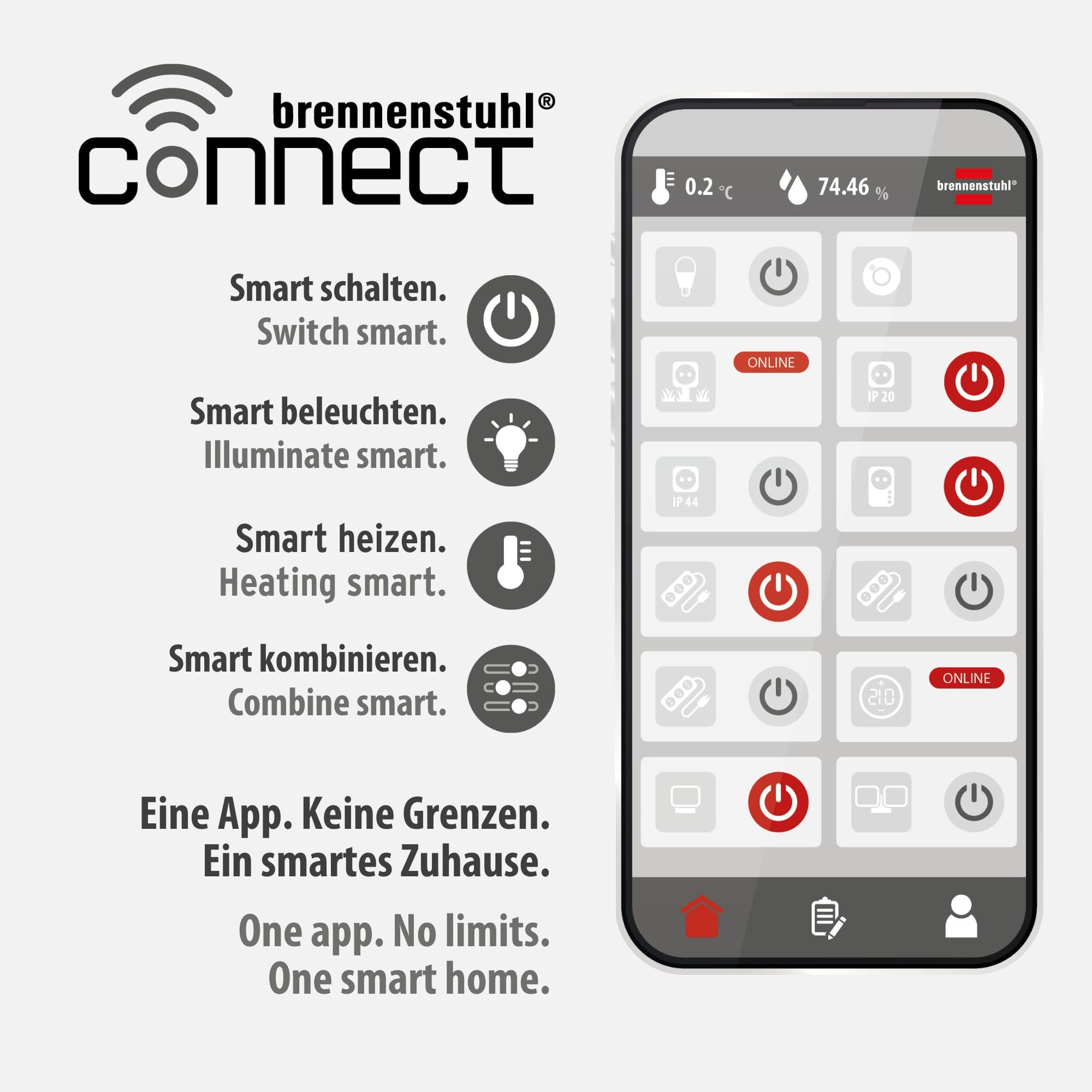 Brennenstuhl Connect Zigbee Heizkörperthermostat HT CZ 01 (Smarter Zigbee Thermostat zum Strom sparen, kompatibel mit Alexa und Google Assistant, intelligente Heizungssteuerung per App, smart Home)