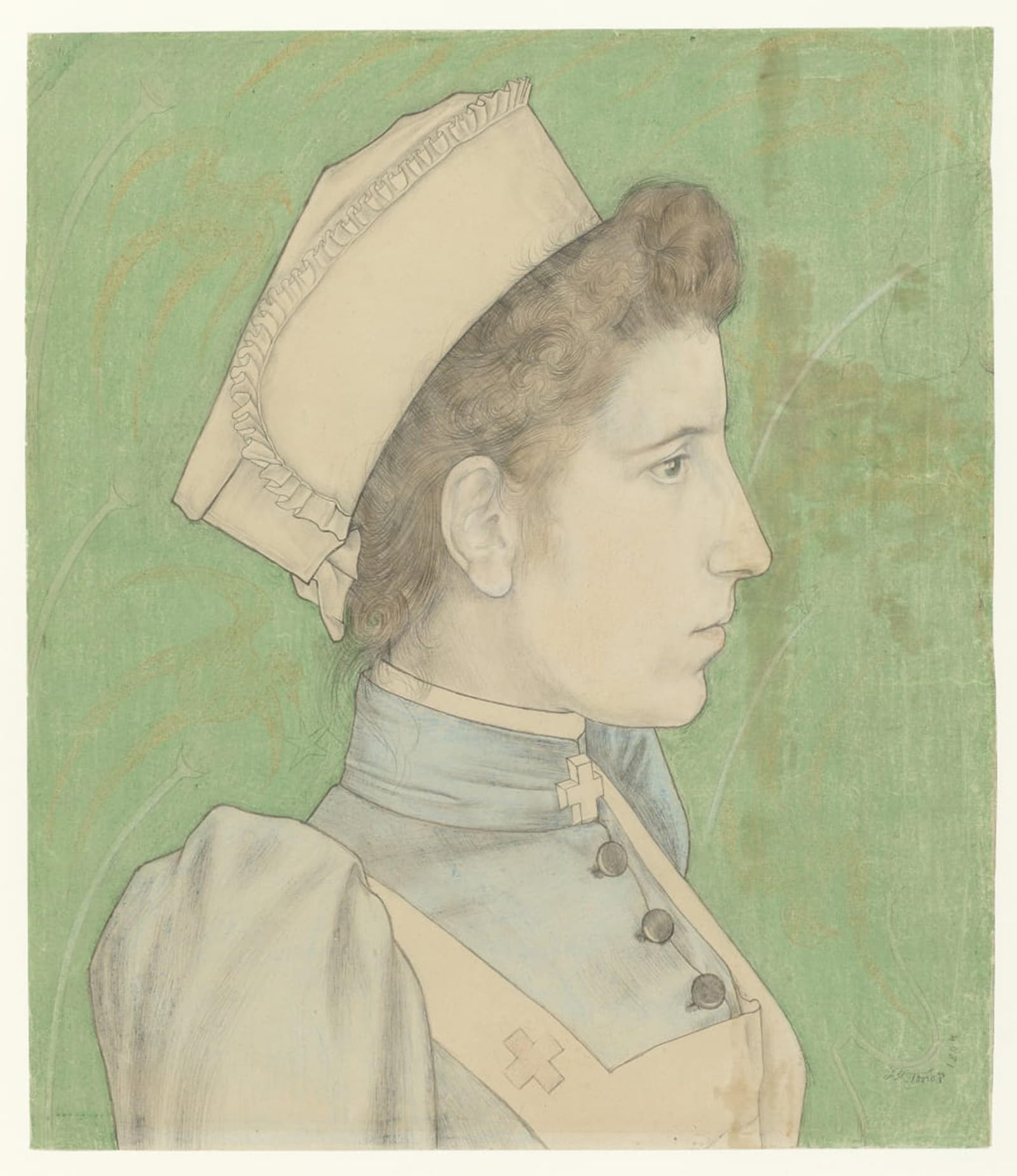POSTERIIk Famous Print Pop Art Wall Art Graffiti Portrait of Nurse Nelly by Jan Toorop Art Prints for Home Decor 60x90cm