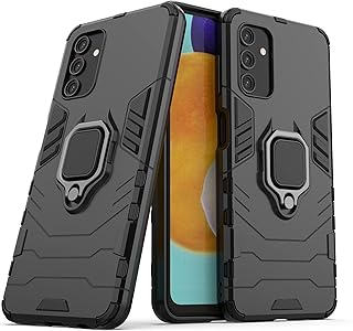 CAILING جراب لموبايل سامسونج جالاكسي A13 5G مع حامل اصبع، مدمج 360 درجة قابل للدوران مع حامل واغلاق مغناطيسي للسيارة - اسود من Polycarbonate