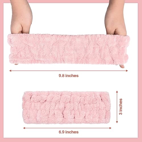 Miniatura 2 de Chuangdi Diadema facial de spa de 3 piezas para maquillaje y lavado de cara, banda de rizo para yoga, deportes, ducha, banda elástica facial para