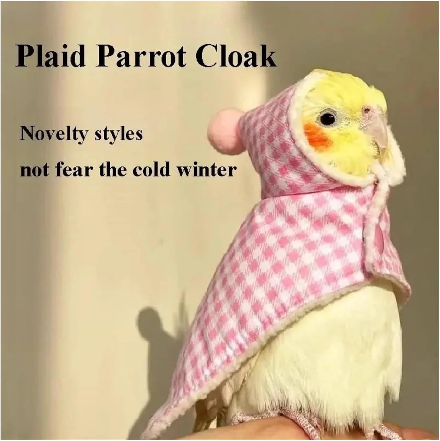 Bird Diaper, Cute Parrot Cloak Bird Clothes Thick Warm Outerwear,for Bird(Blue,Small)