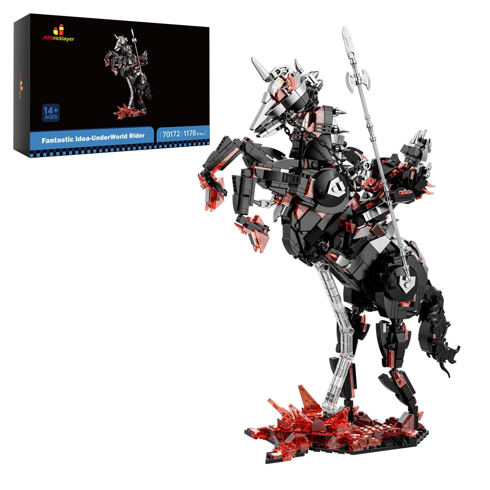 Sponsored Ad – Dark Rider Mech Building Set 70172, Hell Rider Toy with Magma Base, Mech Action Figure Model Kit Collection, Room Office Decor, Gift for Kids 12+ Boys Girls Adults (1178 PCS)