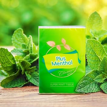 Menthol Lotion Pocket Tissues, Travel Size, 4-Ply, 20 Pack (200 Tissues Total)