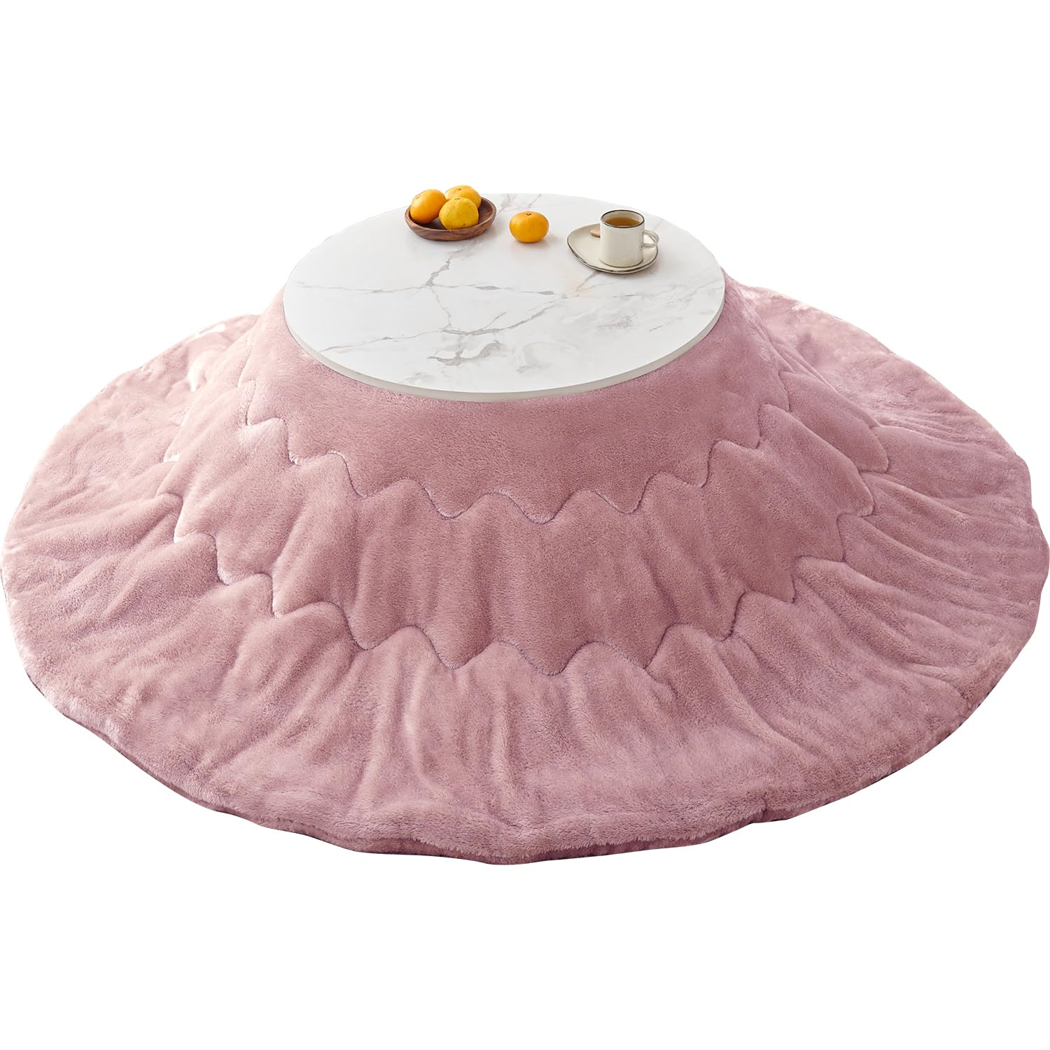 Amazon.co.jp : 円形こたつテーブル2点セット 直径68cm 【アイナ+