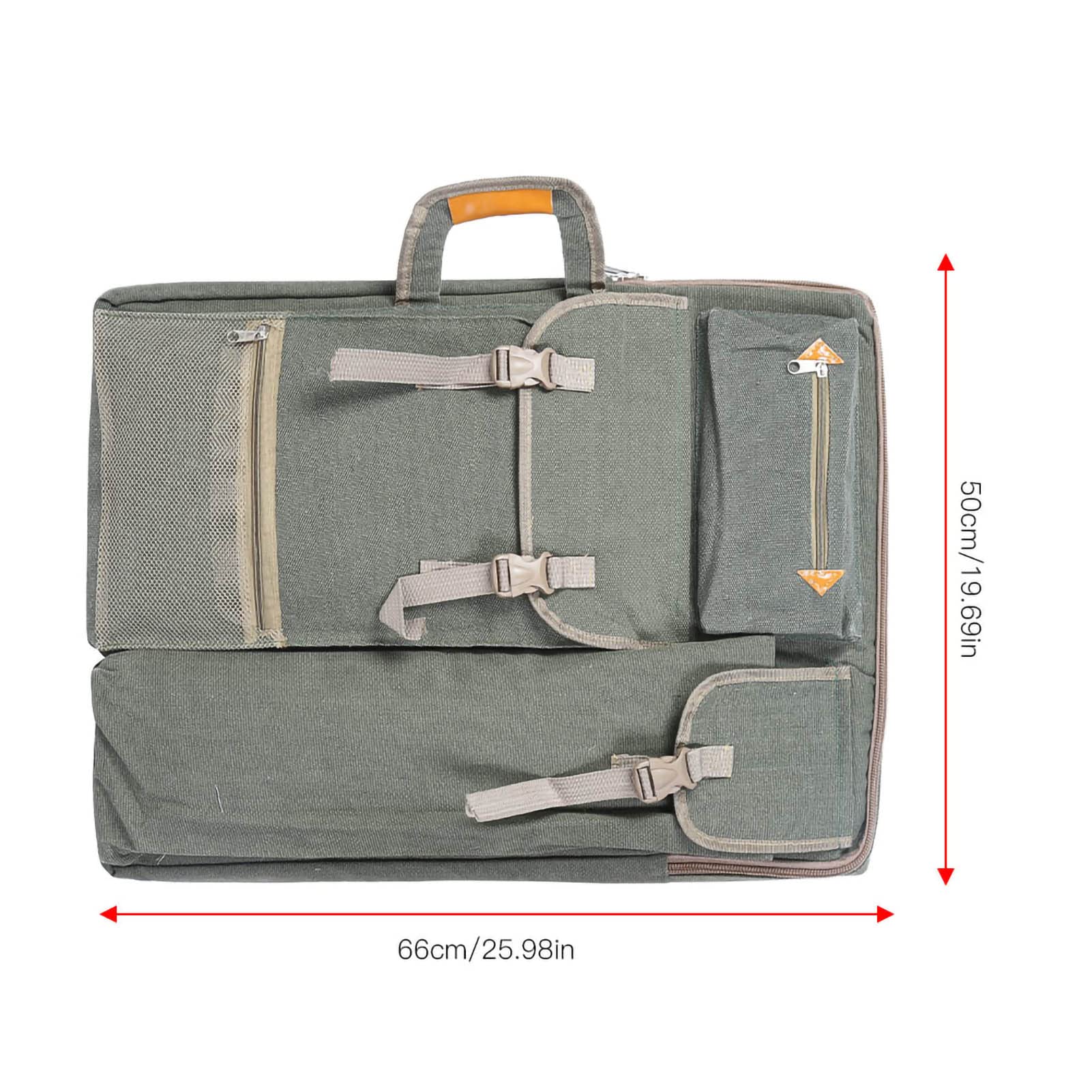 QANYEGN Outdoor Waterproof Canvas Canvas Bag, Multifctional Large Art Bag, Travel Folder Portable Bag, Convenient for Art plies(Smoke Gray)