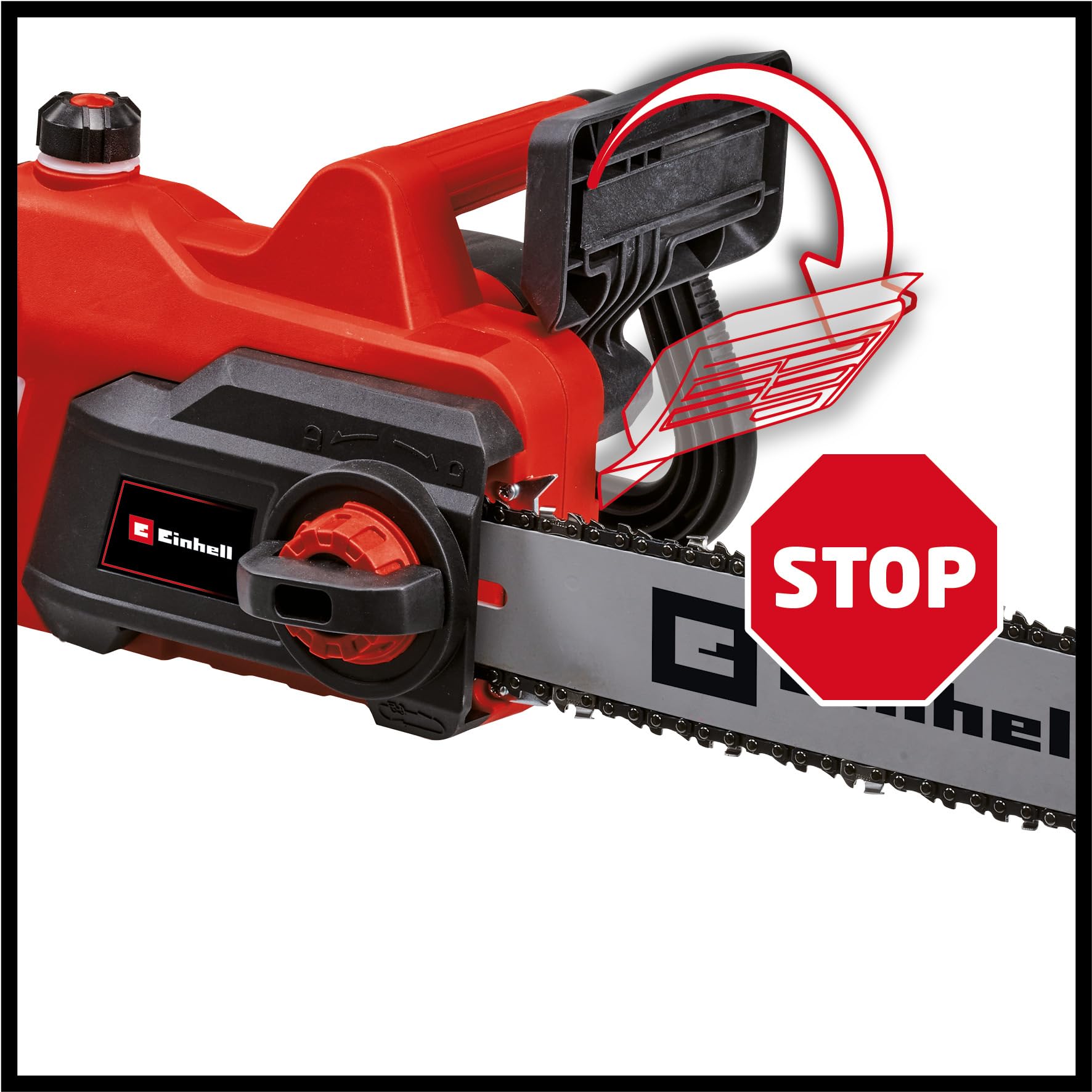 Einhell Elektryczna piła łańcuchowa GC-EC 2040 (2000 W, długość prowadnicy 40 cm, beznarzędziowe napięcie łańcucha, maks. prędkość łańcucha 15,5 m/s)