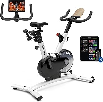 Freebeat Exercise Bike With Auto Resistance System, Indoor Cycling Bike, Stationary Bike For Home Workout (Arctic White)