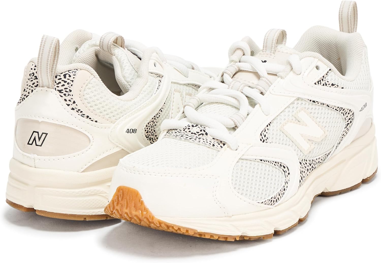 New Balance Unisex-Adult 408 Sneaker, Sea Salt/Gum 020, Men 6 / Women 7.5