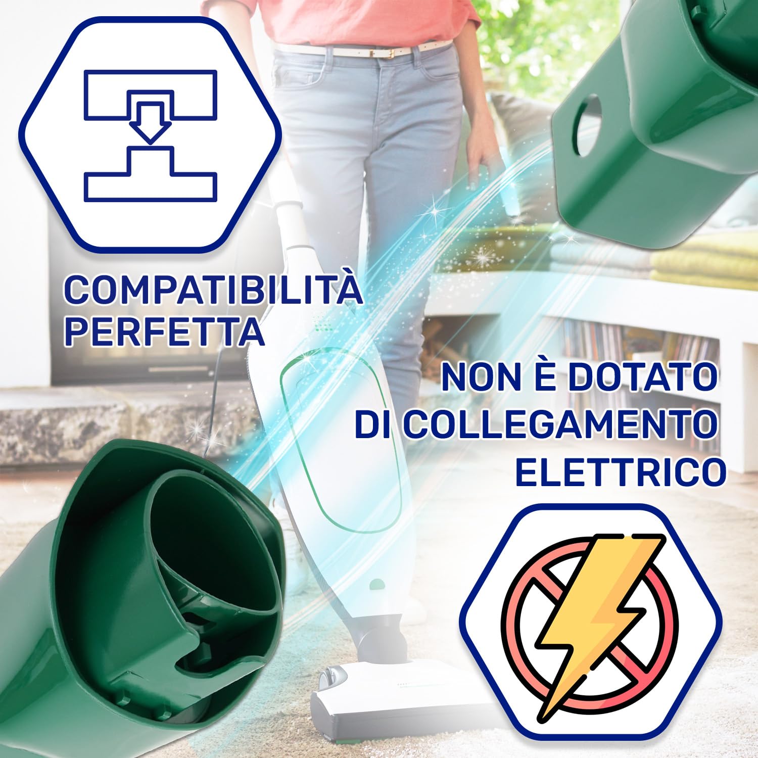 Ugello Giunzione Stm30748 2 Ugelli Flessibili Per Giunzione Per Aspirapolvere Vorwerk Kobold 120 121 122 Tiger 250 251 - Nuovo Aspirapolvere Vorwerk - Foto 12