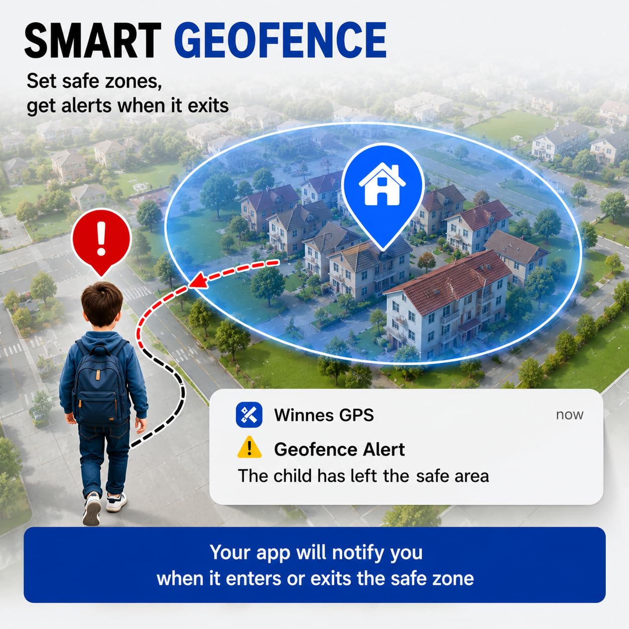 Winnes Mini Traceur GPS (GPS/AGPS/LBS), localisateur magnétique étanche pour Enfants, Voiture, vélo et Valise, Suivi en Temps réel, Fonction Anti-Perte, Application Gratuite