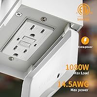 Vista 2 de Yisuro Luces de porche con salida GFCI, sensor de movimiento del anochecer al amanecer, luz al aire libre, 3 modos de iluminación exterior, exterior