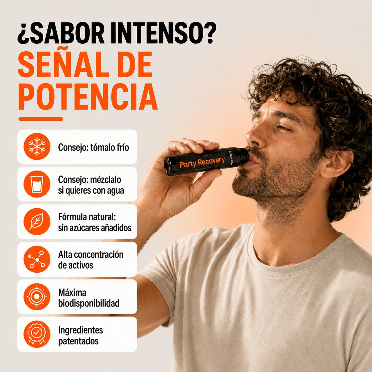 Complemento Stop Resaca Bebible | Vitamina C + Zinc + Taurina + Melatonina + Magnesio Bisglicinato | Anti Resaca 29 Activos Naturales | Kit 5 Shots | Alta Absorción - Party Recovery by BACK2LIFE | Bebible, con Vitamina C, Zinc, Taurina, Melatonina y Magne