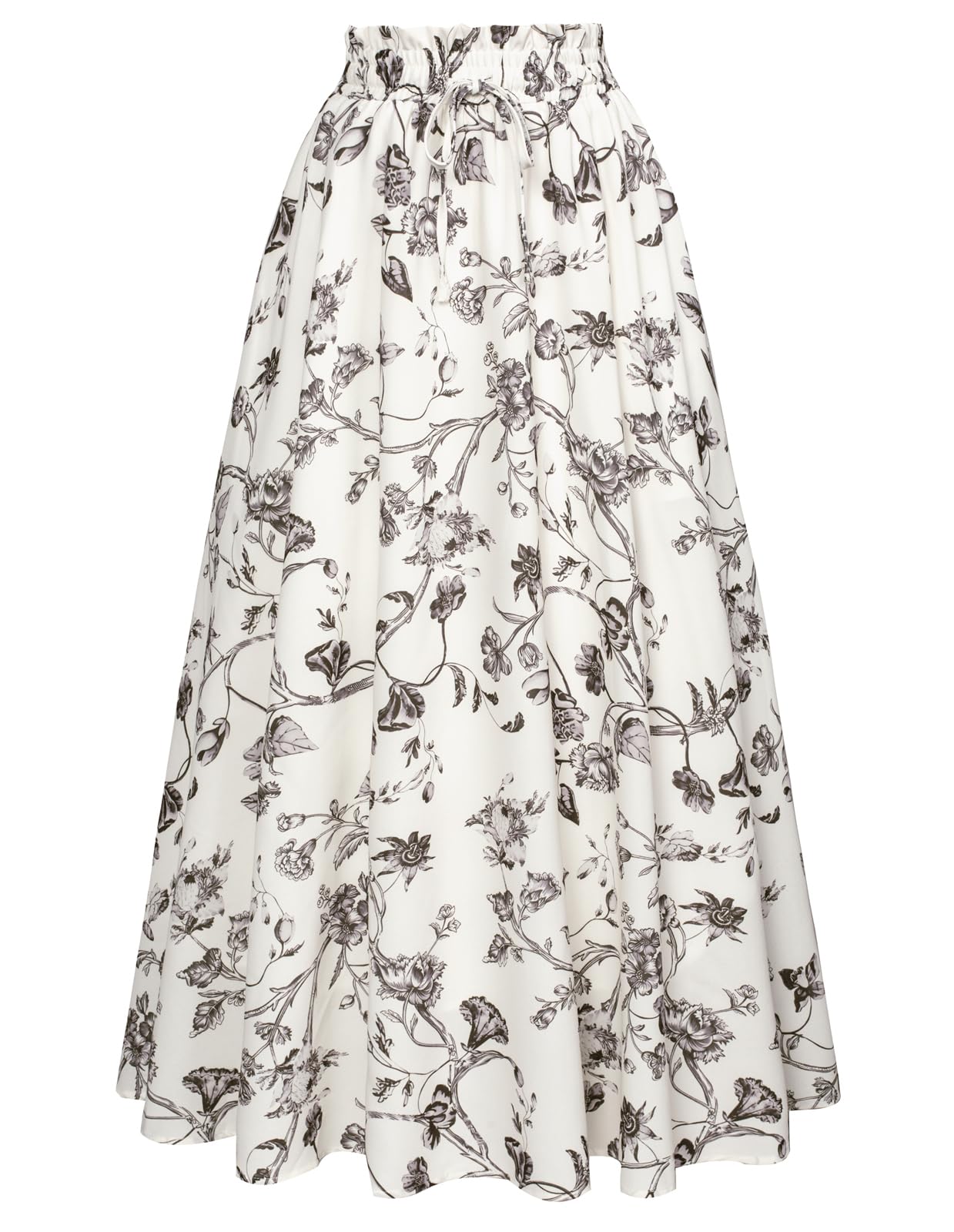 Scarlet Darkness Viktorianischer Maxirock für Damen, Sommer, Blumenmuster, langer Rock mit Taschen