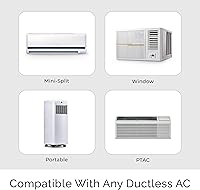 Vista 3 de Breez Lite Controlador inteligente de CA para mini-Split, ventanas y aire acondicionado portátiles y bombas de calor Aplicación gratuita, sin