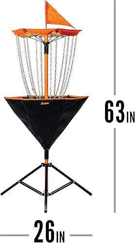 Miniatura 37 de Franklin Sports Cestas de golf de disco – objetivo de golf portátil con cadenas incluidas – Equipo de soporte de cesta de golf de disco