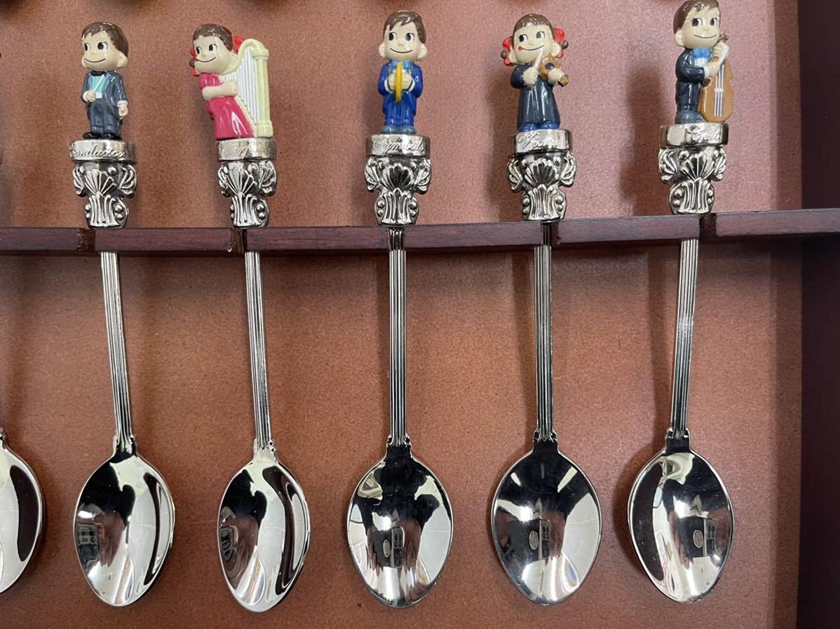 レア シルバースプーンコレクション ペコちゃん ぽこちゃん 不二家 ハープ 限定製作 レア シルバースプーンコレクション ペコちゃん ぽこちゃん 不二家 ハープ 限定製作