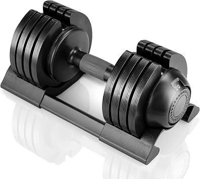LIFERUN Adjustable Dumbbells Set 10KG/20KG/24KG, 5-in-1 Weight Set with Quick Weight Adjustment, Safety Locking Mechanism & Non-Slip Handle, Strong Grip Workouts & Strength Training for Home, Gym