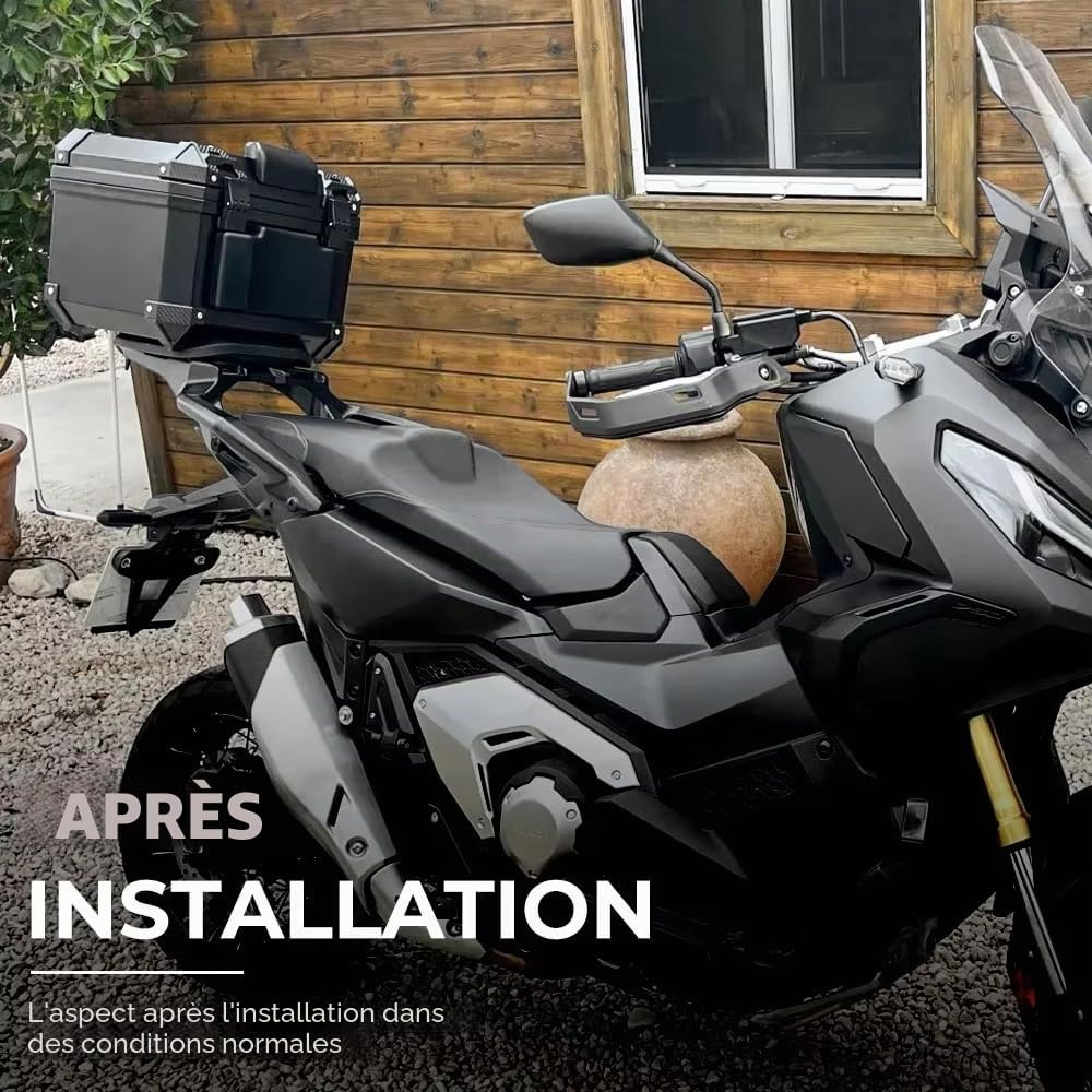 JOPWUE Coffre arrière de moto universel 45 L/57 L, étanche, anti-poussière et antivol, avec serrure de sécurité (45 l)