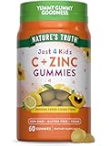 Nature's Truth Vitamin C Gummies for Kids | with Zinc | 60 Count | Vegan, Non-GMO & Gluten Free
