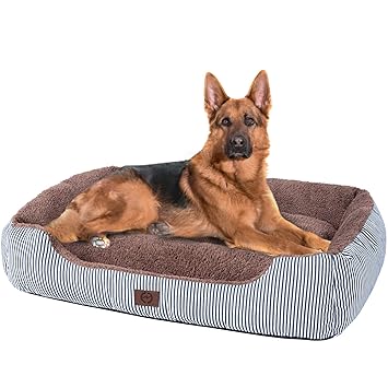 Dog Bed for Large Dogs Clearance, Dog Bed for Medium Dogs Washable Rectangle Soft Warm Breathable with Waterproof Bottom Durable for Puppy