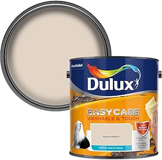 Dulux500001 Easycare Bathroom Soft Sheen Emulsion Paint For Walls And Ceilings - Natural Hessian 2.5L