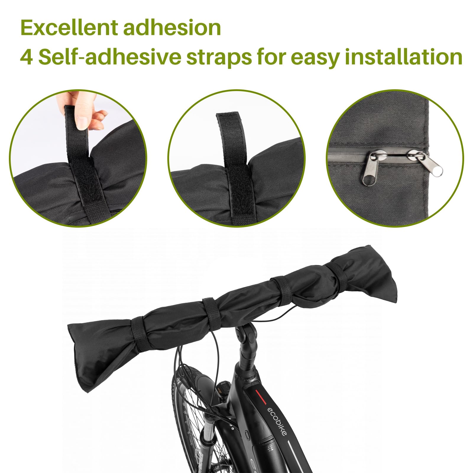 CLOPAE 2PCS Housse Protection Guidon Ebike - Avec Fermetures Éclair Et Velcro