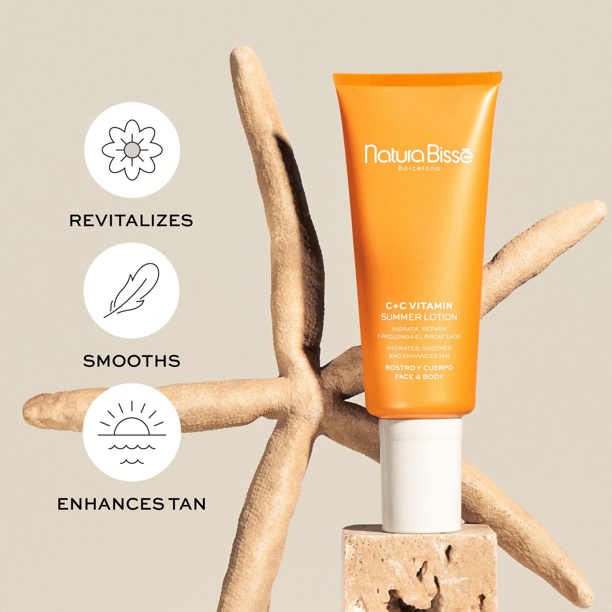 Natura Bissé C+C Vitamin Summer Lotion | Feuchtigkeitsspendende und beruhigende After-Sun-Lotion für Gesicht und Körper mit Aloe Vera und Vitaminen C und E | 200 ml