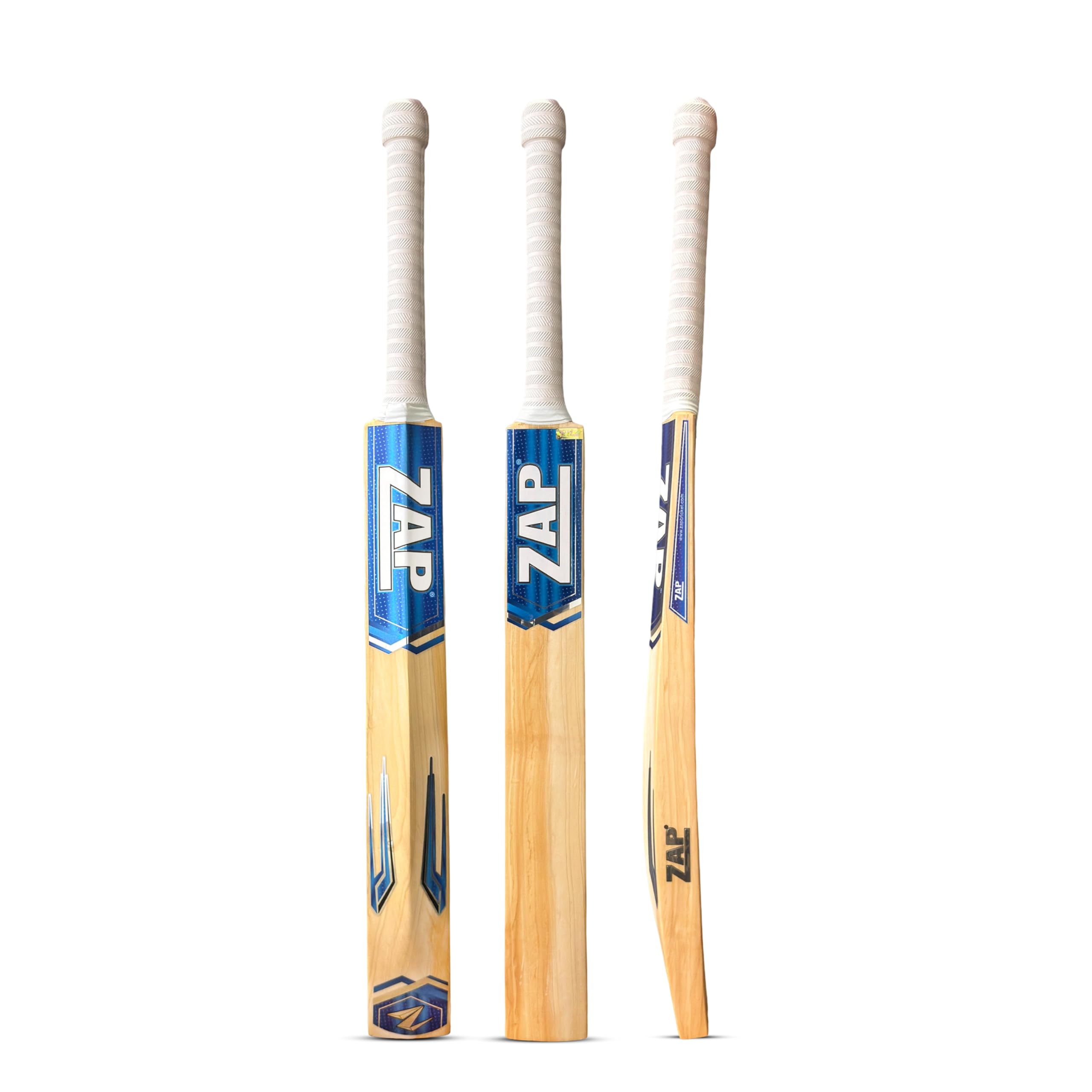 ZAP Middler Cricket Bat | Fanatic Half Width Kashmir Willow Leather Bat | Middler Bat for Training Purpose (SH)-image-23