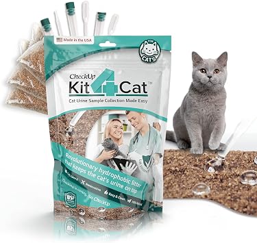 KIT4CAT 2lb Hydrophobic Litter Sand Cat Urine Sample Collection Kit 3 x 11oz Bags