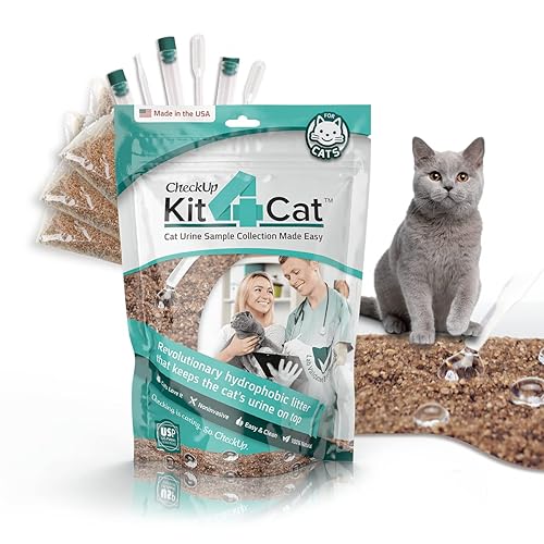 KIT4CAT 2lb Hydrophobic Cat Litter for Urine Sample Collection, Uniquely