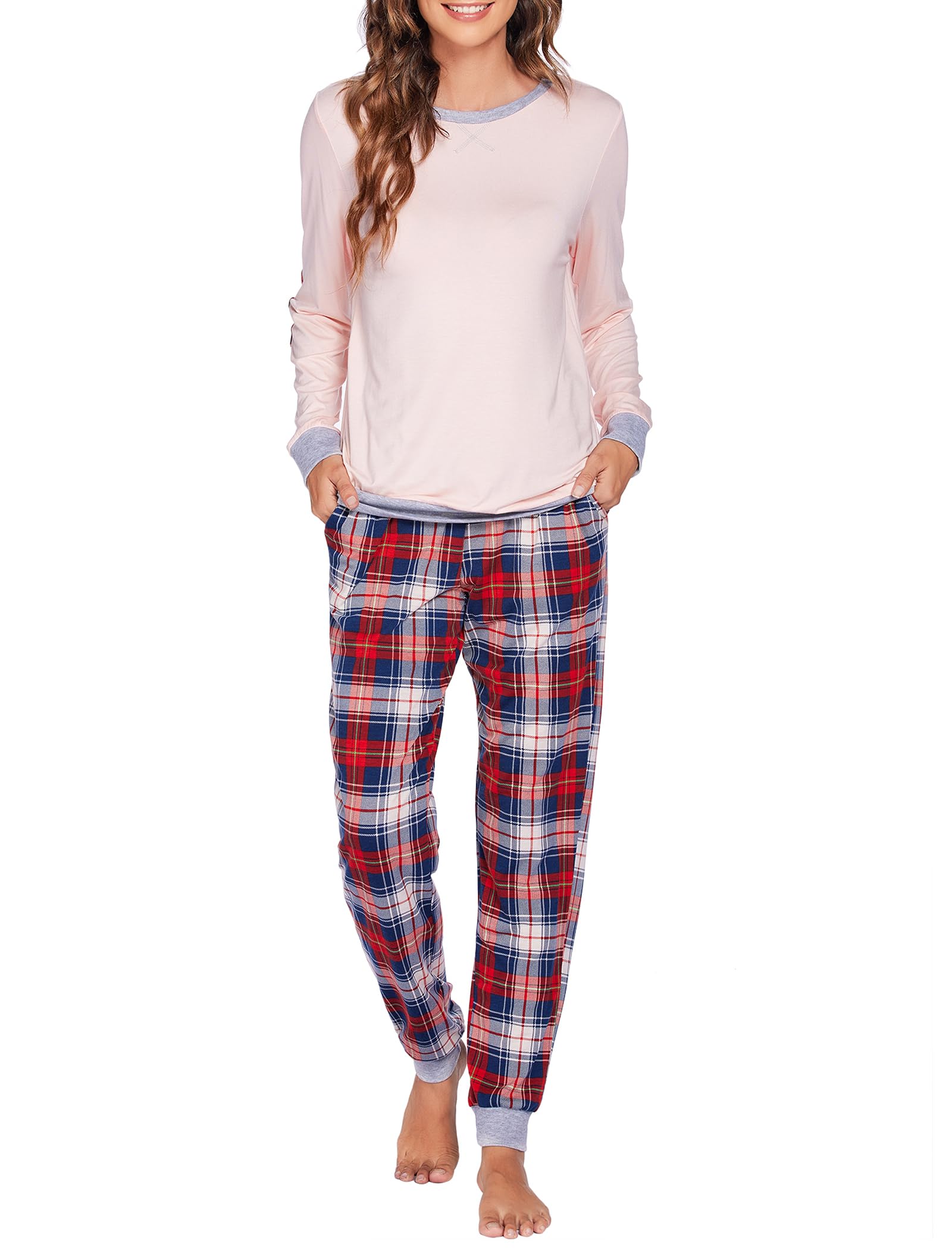 UNibelle Pigiami Donna Lungo Invernale Pigiami Manica Lunga Pigiami Sleepwear Set S-XXL