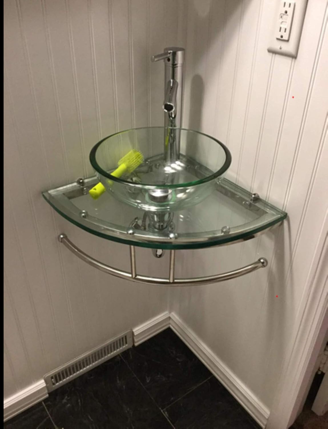 🔥 Flаѕh Sаlе Lorixon LV-004 Corner Wall Mount Bathroom Vanity Clear Glass Vessel Sink Top Pop up Towel Rack 70% оƒƒ Dіѕсоunt Lorixon LV-004 Corner Wall Mount Bathroom Vanity Clear Glass Vessel Sink Top Pop up Towel Rack