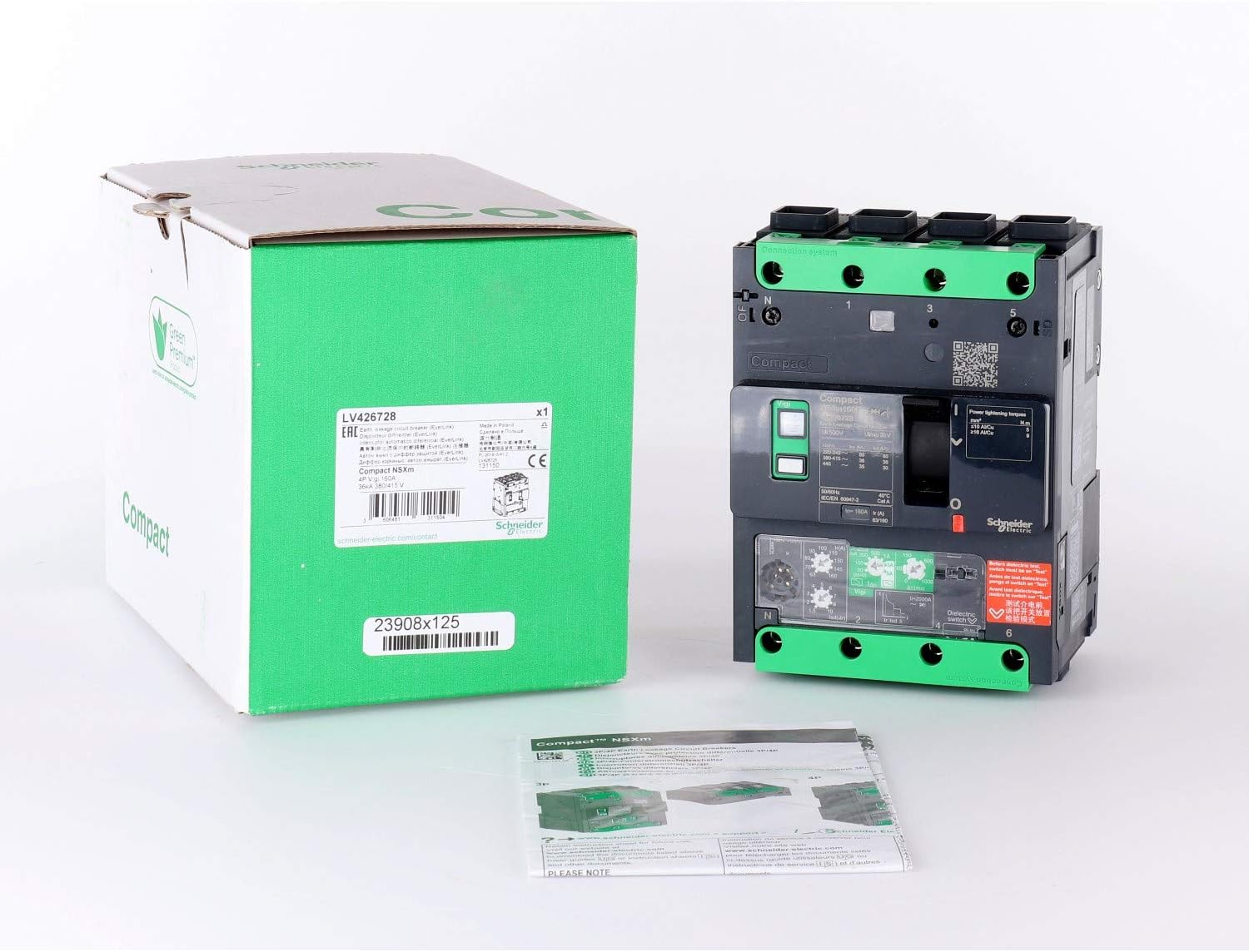 SCHNEIDER LV426728 Switch NSXm 36kA Vigi 160A 4P Elink