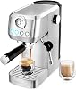 Espresso Machine 20 Bar, Compact Espresso Maker With Milk Frother Steam Wand, Professional Cappuccino Machine With 49 oz Removable Water Tank for Cappuccinos, Lattes, Macchiatos, Gift for Dad Mom Wife