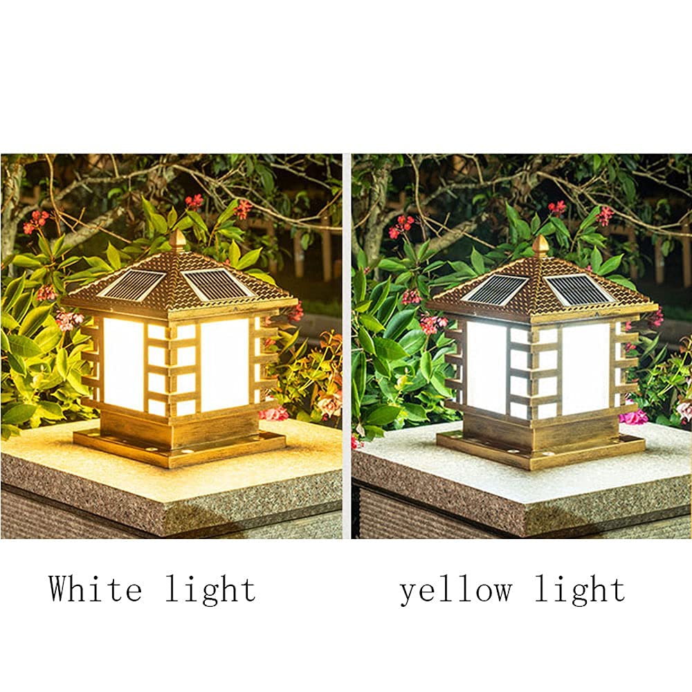 Lampada da Esterno Impermeabile Ip65, Lampada Solare da Palo, Lampada A LED Solare da Palo, Lampione Stradale per Portico, Giardino, Prato, Lanterna da Palo per Cort