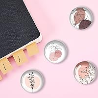 Vista 5 de 12 piezas de imanes de vidrio para nevera, calcomanía para nevera, imanes de nevera de flores de línea artística, decoración de imanes de nevera