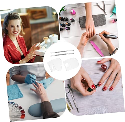 2Sets Liquid Foundation Mixing Palette Acrylic Makeup Color Mixing Tray for Beauty Supply Includes and Heart Shaped Designs with Finger for Easy Handling