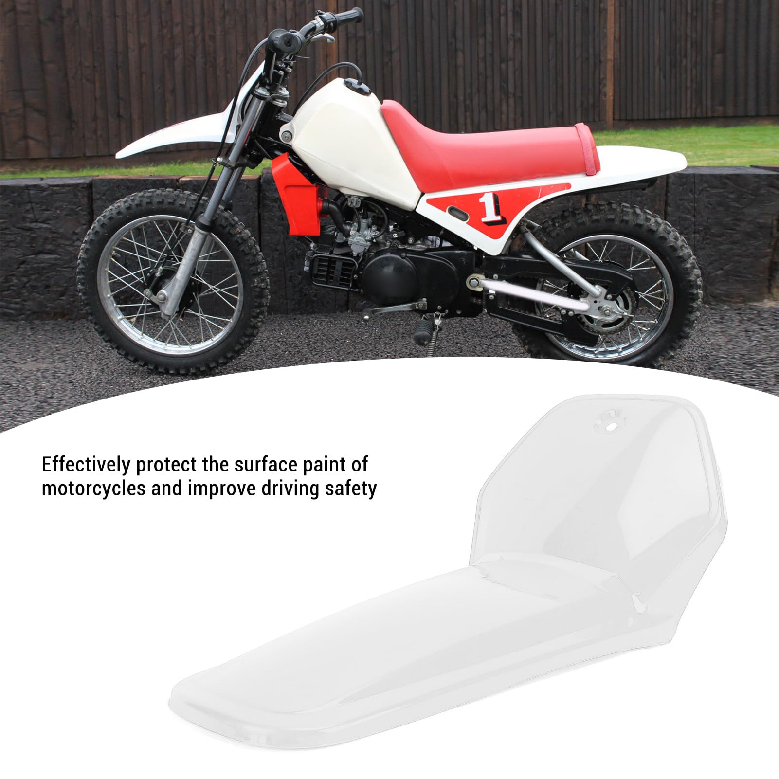 KKPLZZ Garde-Boue Avant de Moto Tout-Terrain, Protection Solide Contre Les éclaboussures pour PW80 Toutes Les Années, avec Installation Facile pour Moto PY80 MK1 (Blanc)