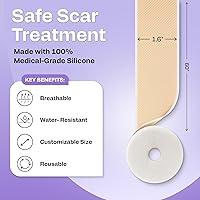 Vista 5 de AWD Rollo de cinta de silicona para cicatrices de 60 pulgadas – cinta de cicatrices de grado médico para cicatrices quirúrgicas, cesárea