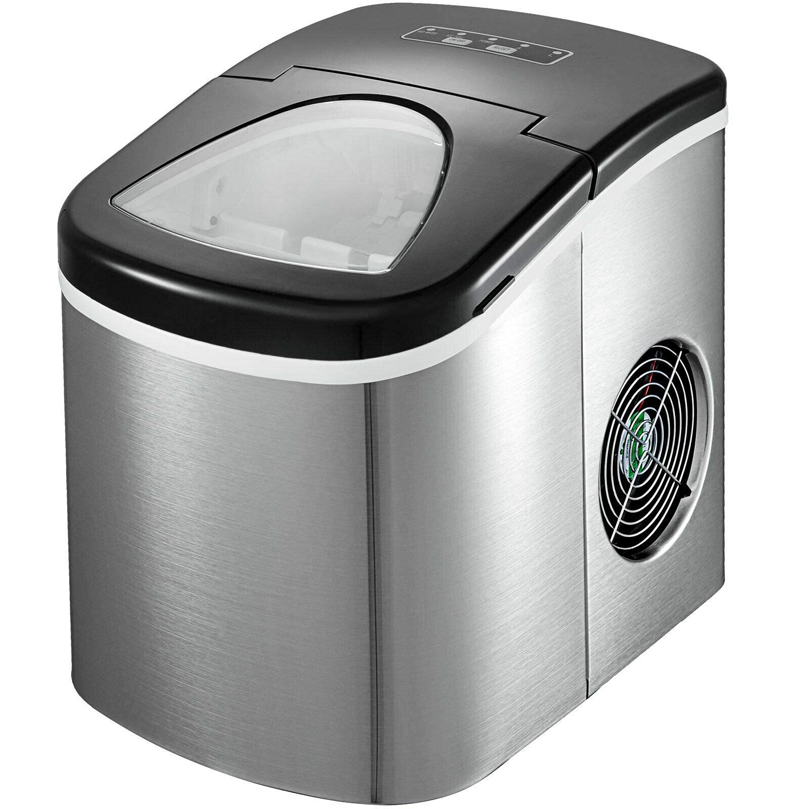 12kg Automatic Ice Maker 220v Silver And Black Stainless Steel Ice Cube Maker Machine 26lbs Ice Making Machine Countertop Ice Maker Compact Clear Ice Cubes For Kitchen on Fridge.com - View 2