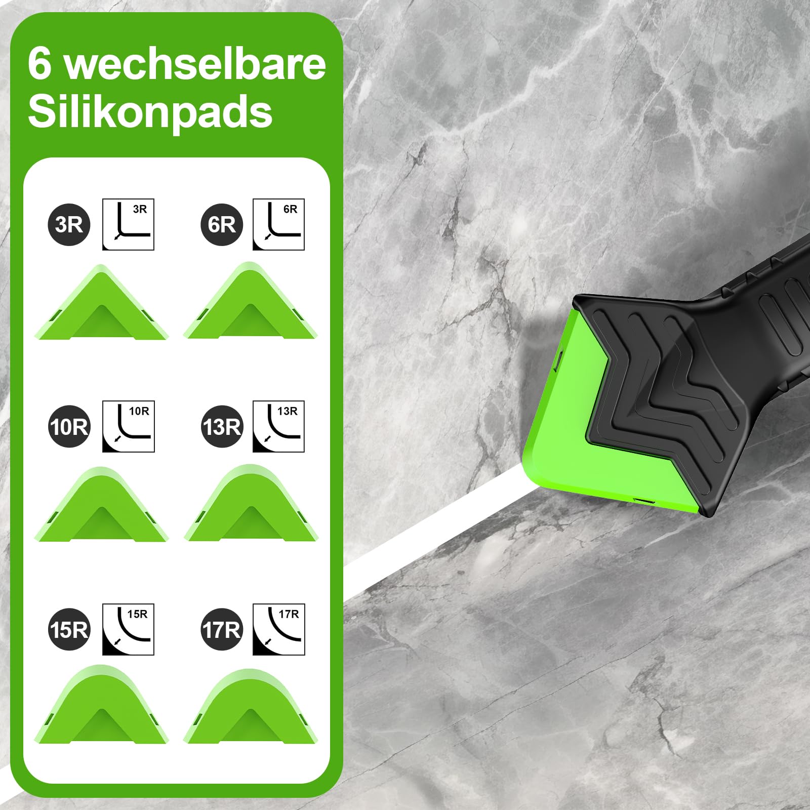 Silikonentferner Werkzeug Set mit Silikon Dichtmittel, 5-in-1 Silikon Abzieher und Fugenkratzer, Silikonfugenentferner zur schnellen und silikon entferner für Bad, Küche, Fenstern und Fliesen