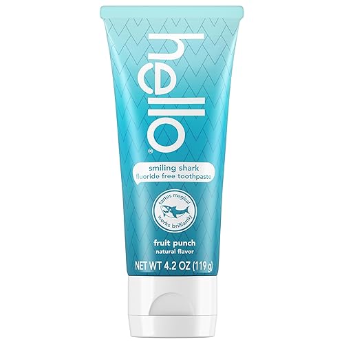 Miniatura 9 de hello Smiling Shark - Pasta de dientes sin flúor para niños, ponche de fruta natural, tubo de 4.2 onzas