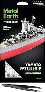 Fascinations Metal Earth Premium Series Yamato Battleship 3D Metal Model Kit Bundle with Tweezers