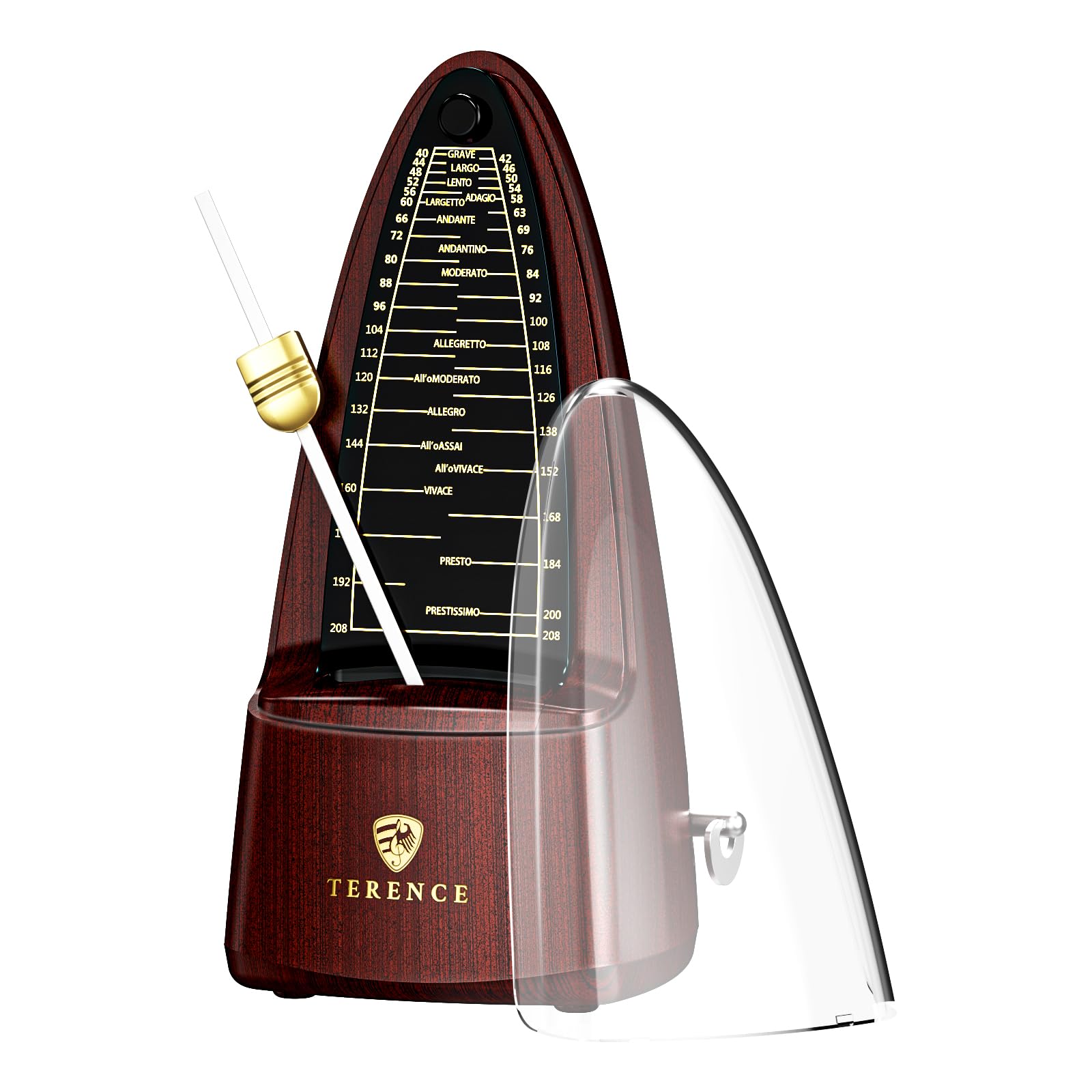 Metronomo Meccanico Seiko Per Pianoforte E Chitarra - Trasparente Con Campanella In Metallo E Regolazione Tempo - Foto 13