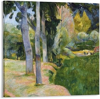 Paul Gauguin The Large Tree Canvas Art Poster And Wall Art Picture Print Modern Family Bedroom Decor Posters 24x24inch(60x60cm)
