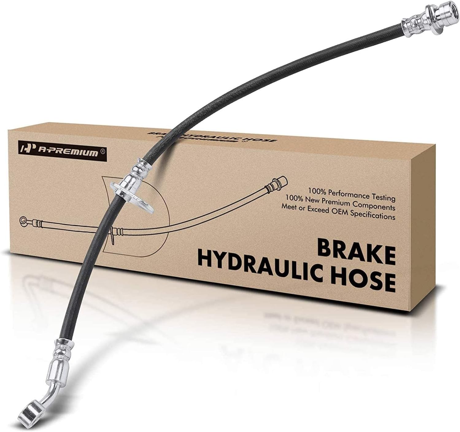 A-Premium Rear Driver Brake Hydraulic Hose Compatible with Select Acura and Honda Models - ILX 2013-2015, Civic 2012-2015 - Replace# 01468TR0A50