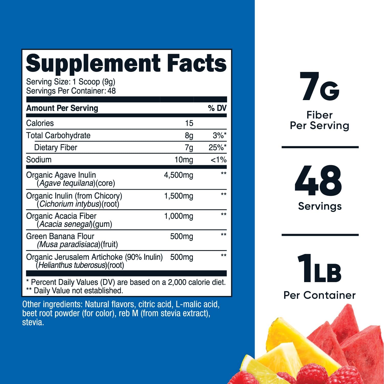 Nutricost Prebiotic Fiber Fruit Punch Flavored (1 Pound) - Vegan, Gluten-Free, GMO-Free - Image 2