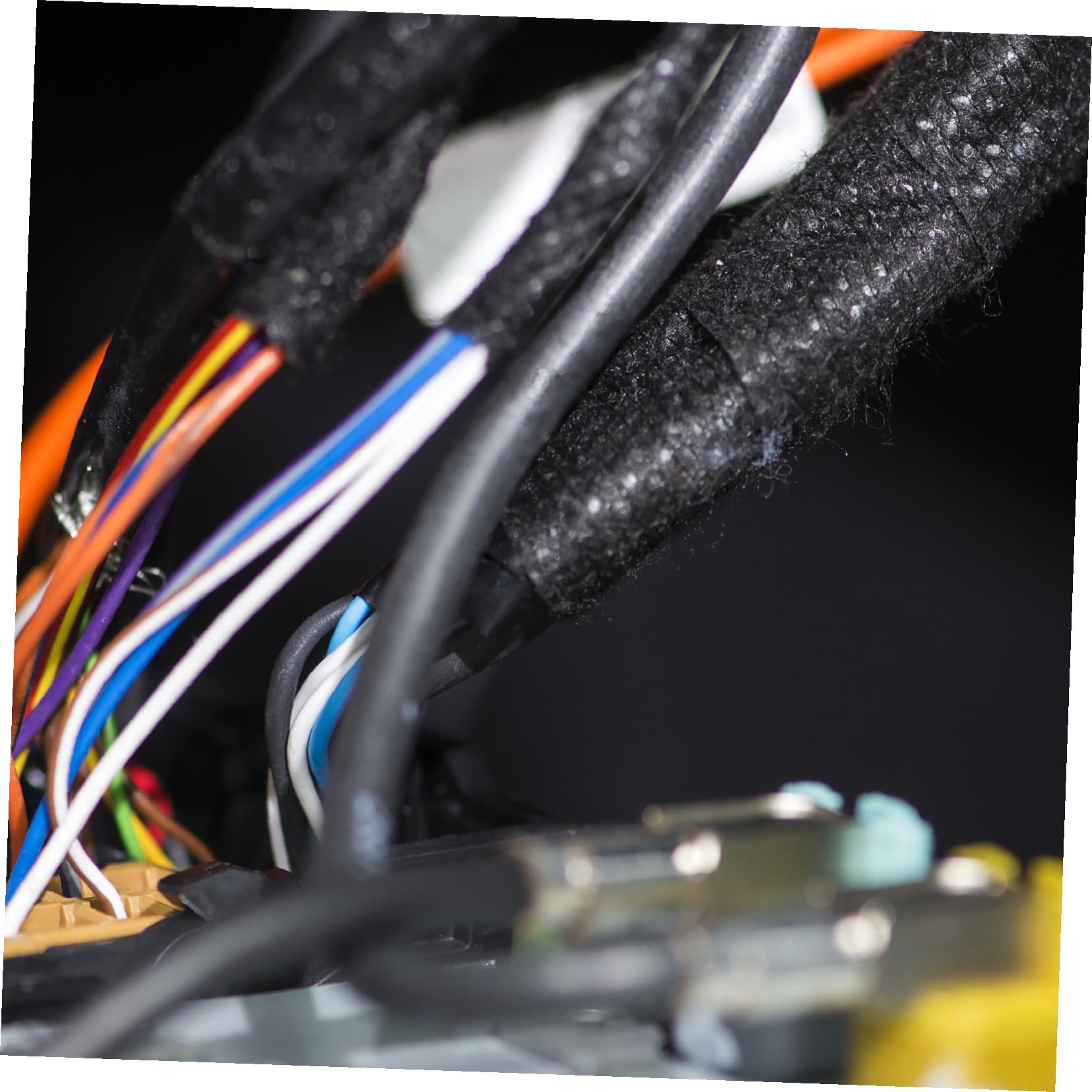 IMIKEYA 5 rollos Cinta para Arnés de Cableado Automotriz Resistente al Calor Adhesiva y Aislante Cinta Poliéster Flexible para Reducción de Ruido y Protección Eléctrica Paquete